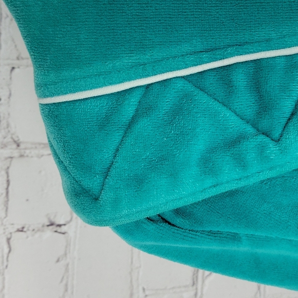 Vintage Teal Quilted Velour Jacket 💘 - Picture 3 of 5